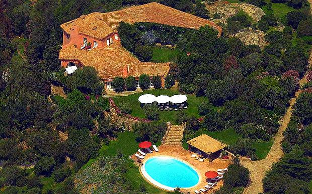 Silvio Berlussconi mansion aerial shot