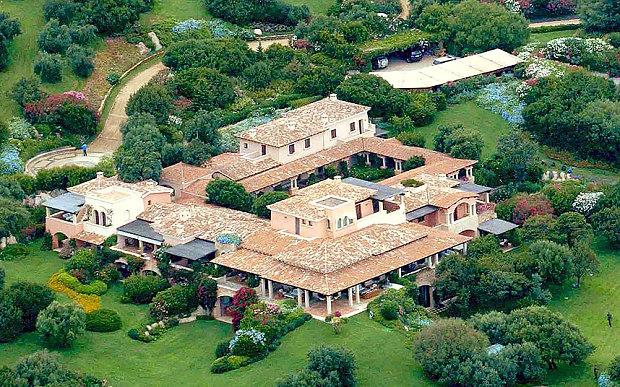 Silvio Berlussconi mansion aerial shot