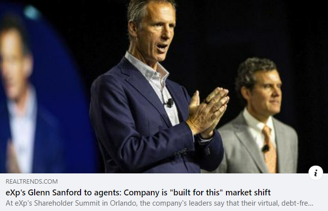 eXp’s Glenn Sanford to agents: Company is “built for this” market shift