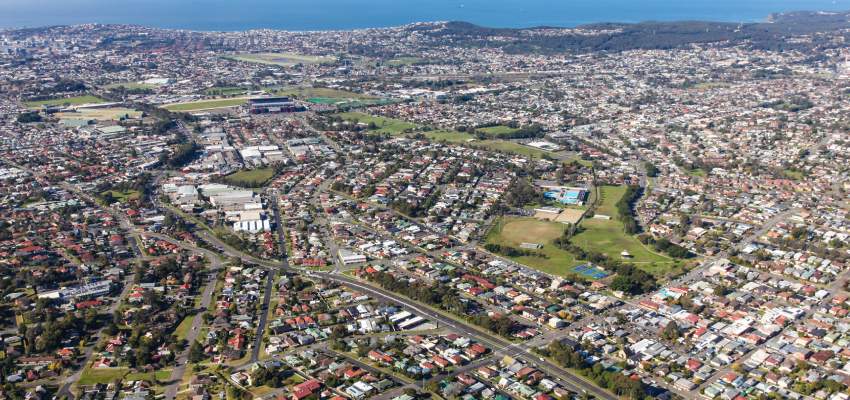 aerial NSW suburbs reb