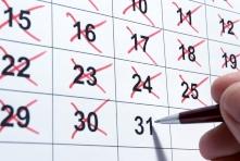 calendar crossing off dates